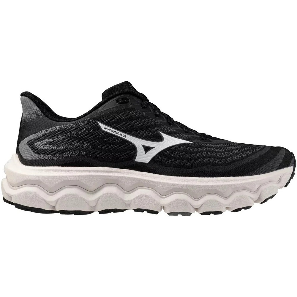 Mens Size 9.5- Mizuno Wave Horizon 8 Running Shoes Black Sneakers NEW